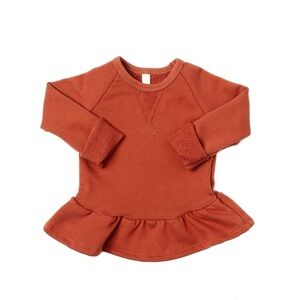 CC Matching Peplum Crew and Joggers in Autumn